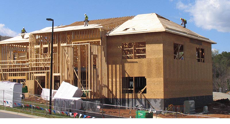 Large buildings may require temporary expansion joints Large buildings may require temporary expansion joints