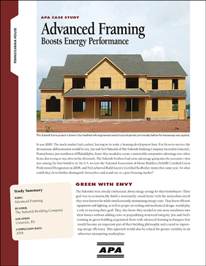 Case Study: Advanced Framing Boosts Energy Performance