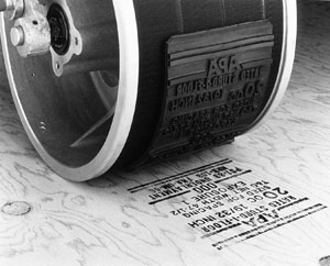 Plywood trademark stamp