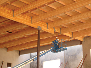 Glulam used in Ontario Training Center