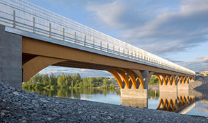 Mistissini Bridge, view from below. Image courtesy Stantec.