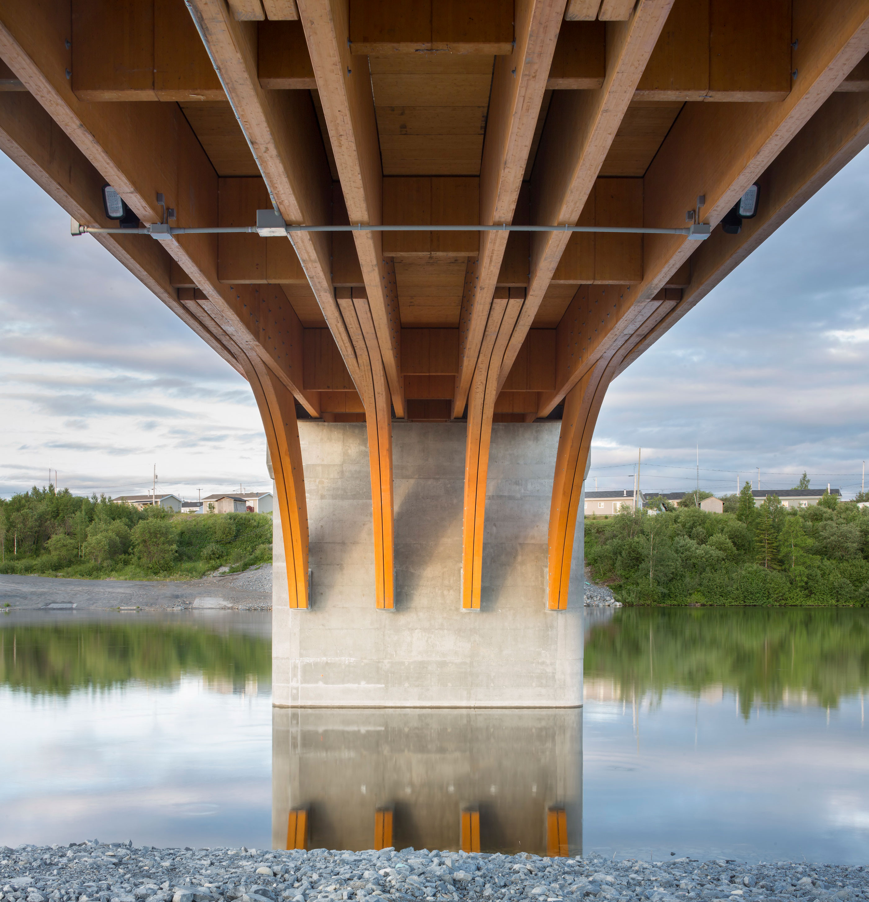 Mistissini Bridge, view from below. Image courtesy Stantec.