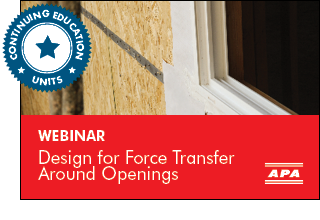 Design for Force Transfer Around Openings Webinar